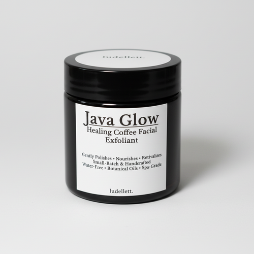 Java Glow Coffee Exfoliant in Glossy Black Jar